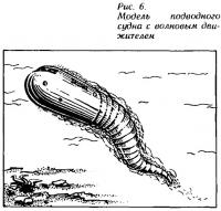 Рис. 6. Модель подводного судна с волновым движителем