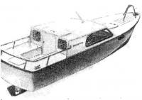 Рис. 9. Вариант водоизмещающего катера грузоподъемностью 800 кг