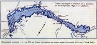 Схема маршрута плавания по озеру Балхаш