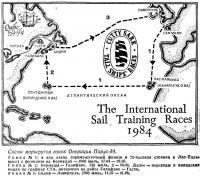 Схема маршрутов гонок Операции Парус-84