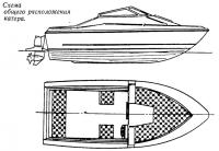 Схема общего расположения катера