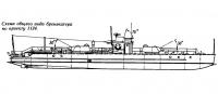 Схема общего вида бронекатера по проекту 1124