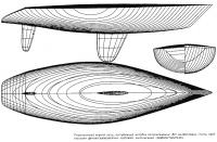 Теоретический чертеж яхты, построенный методом аппроксимации