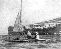 Тримаран А. Тимофеева во время плавания по Каспийскому морю