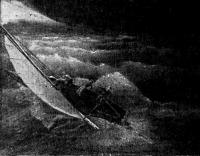 Трое во время шторма. С картины Р. Е. Алексеева (1937 г.)