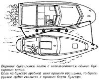 Вариант буксировки лагом с использованы м одного буксирного конца