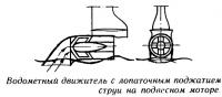 Водометный движитель с лопаточным поджатием струи на подвесном моторе