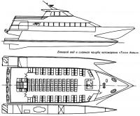 Боковой вид и главная палуба катамарана «Тэсси девил»
