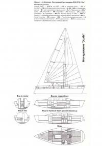 Чертеж яхты-однотонника «Ослябя»