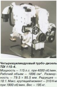 Четырехцилиндровый турбо-дизель TDI 115-4