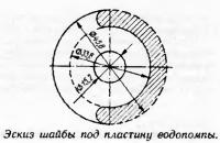 Эскиз шайбы под пластину водопомпы