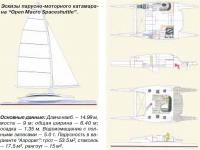 Эскизы парусно-моторного катамарана «Open Macro Spaceshuttle»