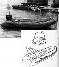 Фото и чертеж лодки «Бриг-С8»
