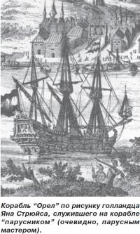 Корабль «Орел» по рисунку голландца Яна Стрюйса