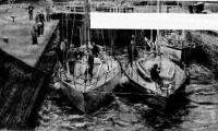 Ленинградские яхты «Новик» и «Флора» в шлюзе Каледонского канала (Шотландия)