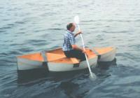 Лодка с пассажиром на воде
