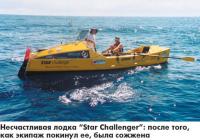 Несчастливая лодка «Star Challenger»