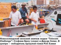 Новозеландский женский экипаж лодки "Telecom Challenge"