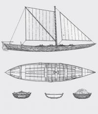 Обмерные эскизы лодки-верейки