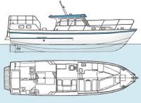 Общее расположение моторной яхты «Кама-93»