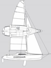 Общее расположение тримарана «Корсар-28»