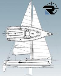 Общее расположение яхты «Рикошет-747R»