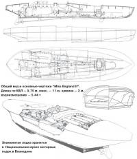 Общий вид и основные чертежи "Miss England II"