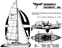 Общий вид и планировка тримарана «Дрэгонфлай свинг винг»
