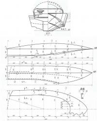 Обводы корпуса мотолодки
