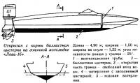 Открытая с кормы балластная цистерна на гоночной мотолодке «Леви-16»