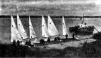 Парусники яхт-клуба у берега