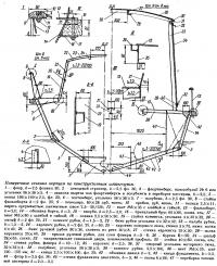 Поперечные сечения корпуса по конструктивным шпангоутам