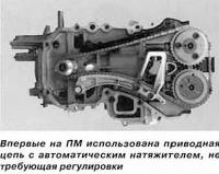 Приводная цепь с автоматическим натяжителем