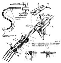 Рис. 1. Пульт управления и промежуточный механизм ДУ