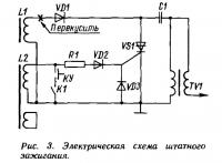 Рис. 3. Электрическая схема штатного зажигания