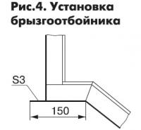 Рис. 4. Установка брызгоотбойника