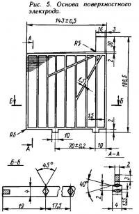 Рис. 5. Основа поверхностного электрода