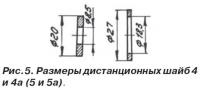 Рис. 5. Размеры дистанционных шайб