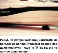 Рис. 8. На катере компании «Starcraft» использован дополнительный подвод воздуха под скулу