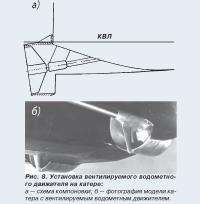 Рис. 8. Установка вентилируемого водометного движителя на катере