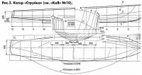 Рис. З. Обводы катера «Струйка»