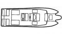 Схема катера «Хайдрокэт», вид сверху