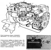 Схема компоновки дизеля «KAD42DP»