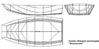 Схема обводов мотолодки "Казаночка"