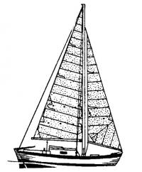Схема парусности яхты «Фрэнсиз-26»