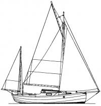 Схема парусности яхты «Корниш иол»