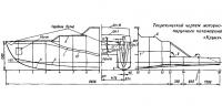 Теоретический чертеж моторнопарусного катамарана «Круиз»