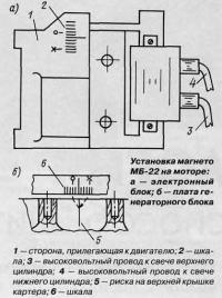 Установка магнето МБ-22 на моторе