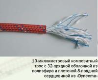 10-миллиметровый композитный трос с 32-прядной оболочкой