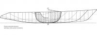 Эскиз теоретического чертежа яхты (бок и корпус)